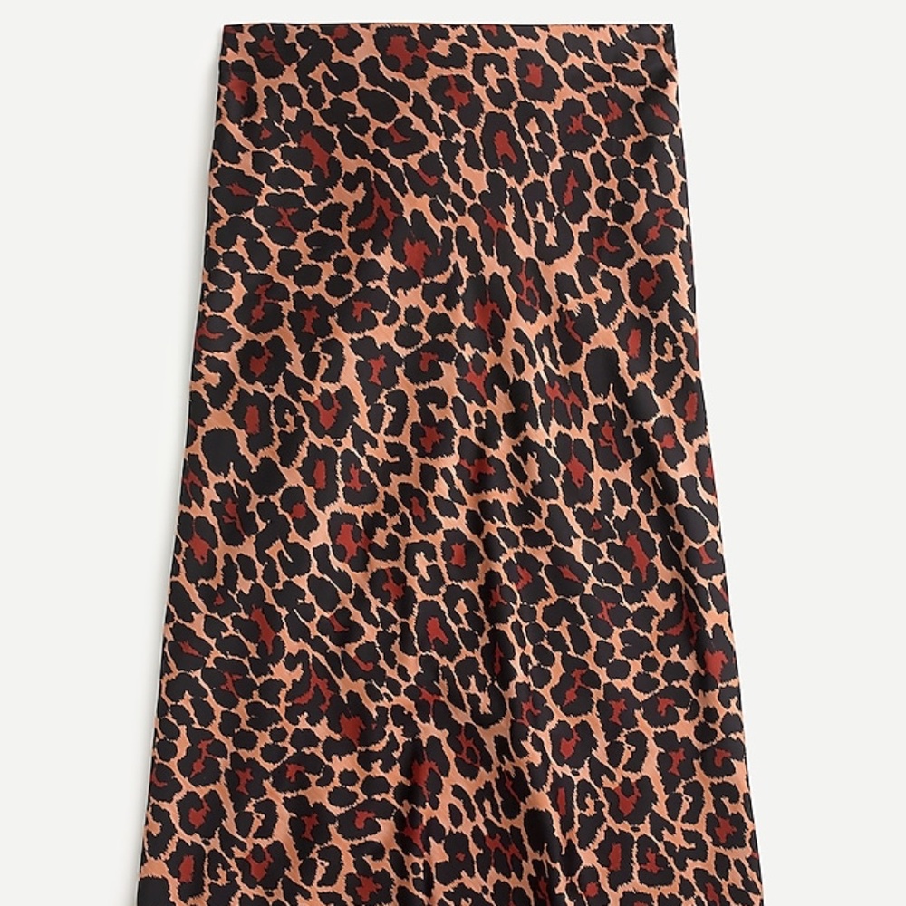 J. Crew Gwyneth midi skirt in Leopard Size Medium NWT